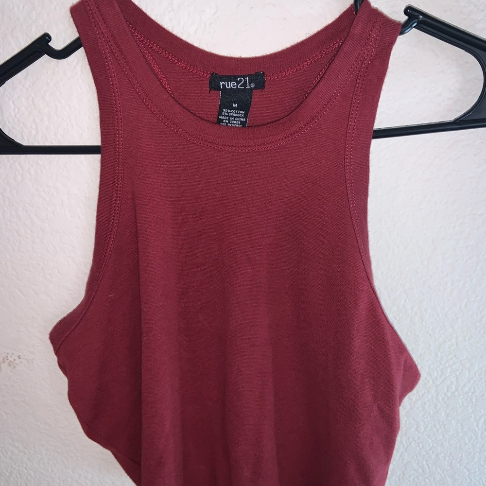 Red Crop top